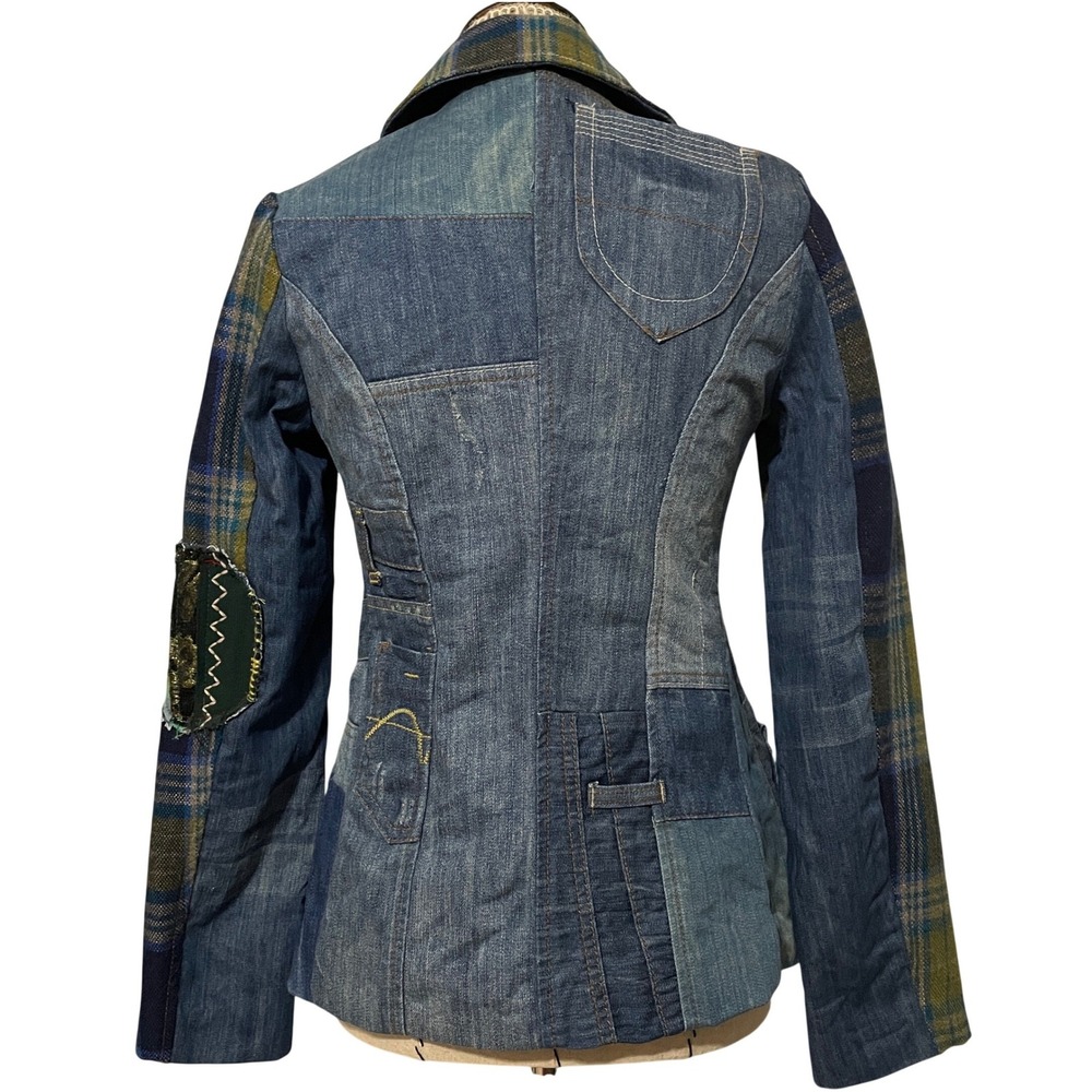Desigual Denim Patchwork Blazer Jacket Women's EU… - image 2